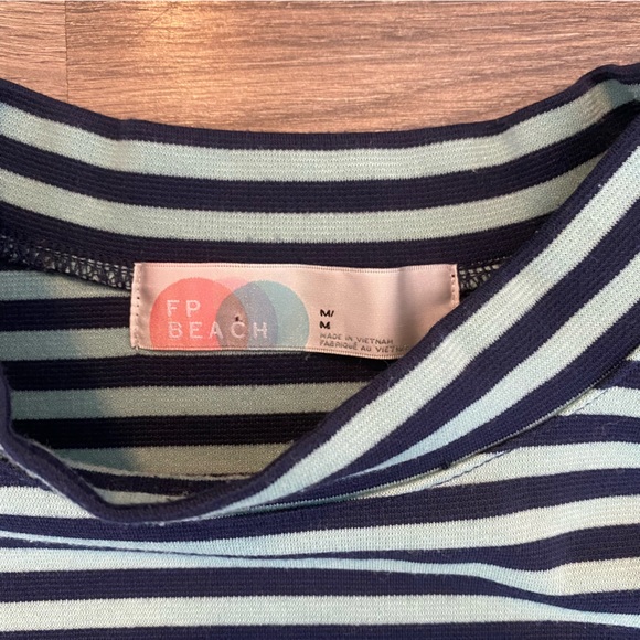 Free People Beach Blue Striped Dress - Picture 3 of 4